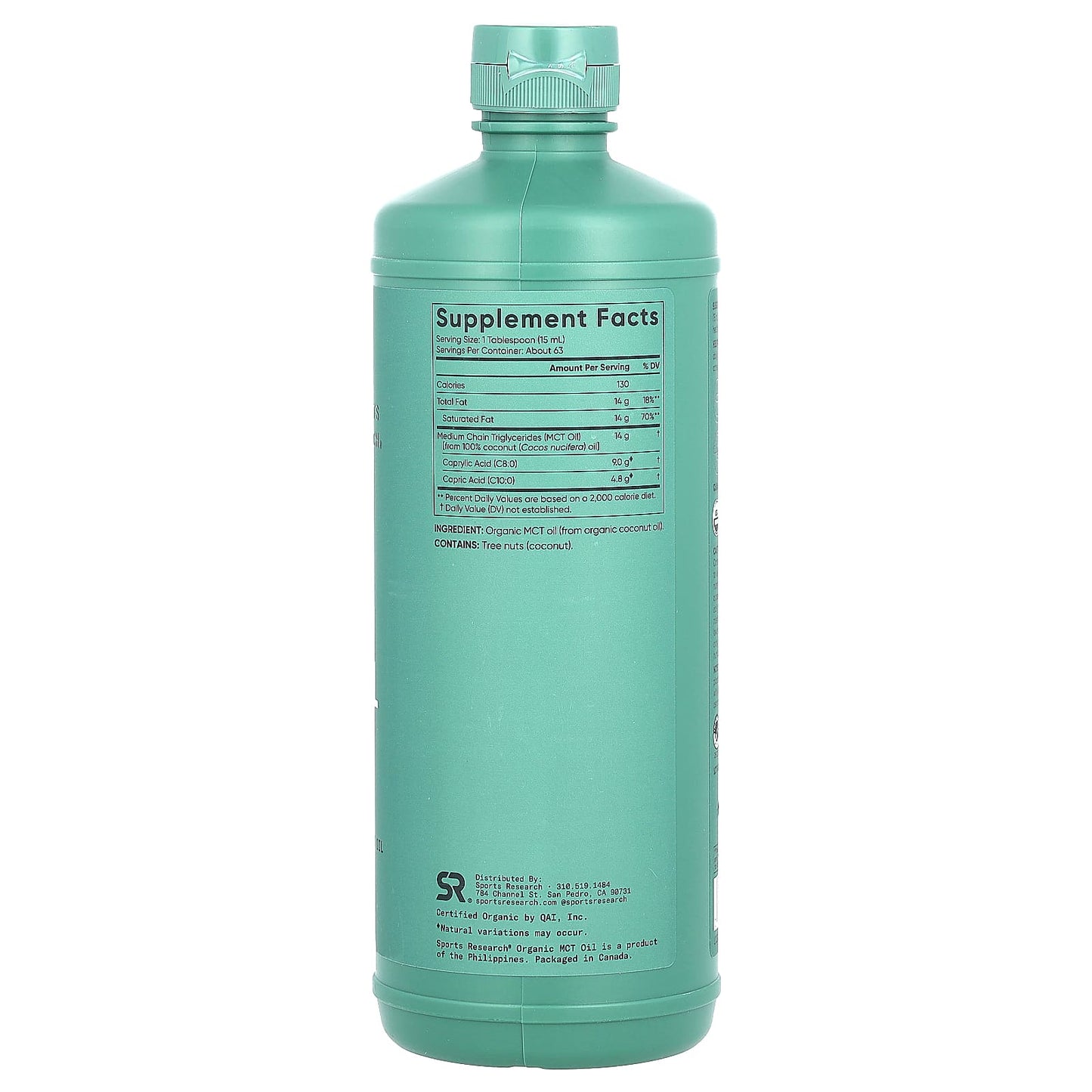 Sports Research, Organic MCT Oil, 32 fl oz (946 ml) - Image 2