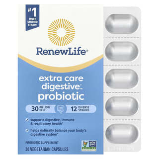 Renew Life Extra Care Digestive Probiotic 30 Billion CFU 30 Capsules