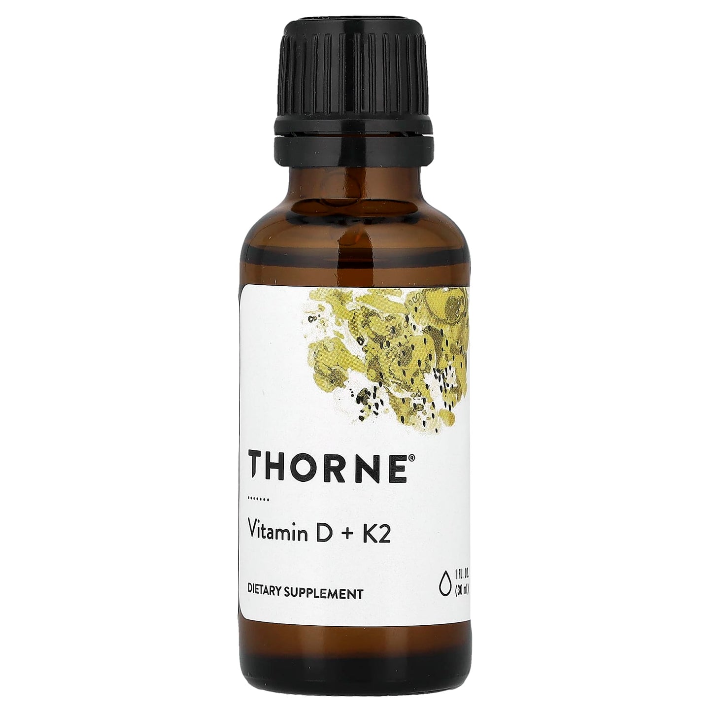 Thorne, Vitamin D + K2, 1 fl oz (30 ml) - Image 1