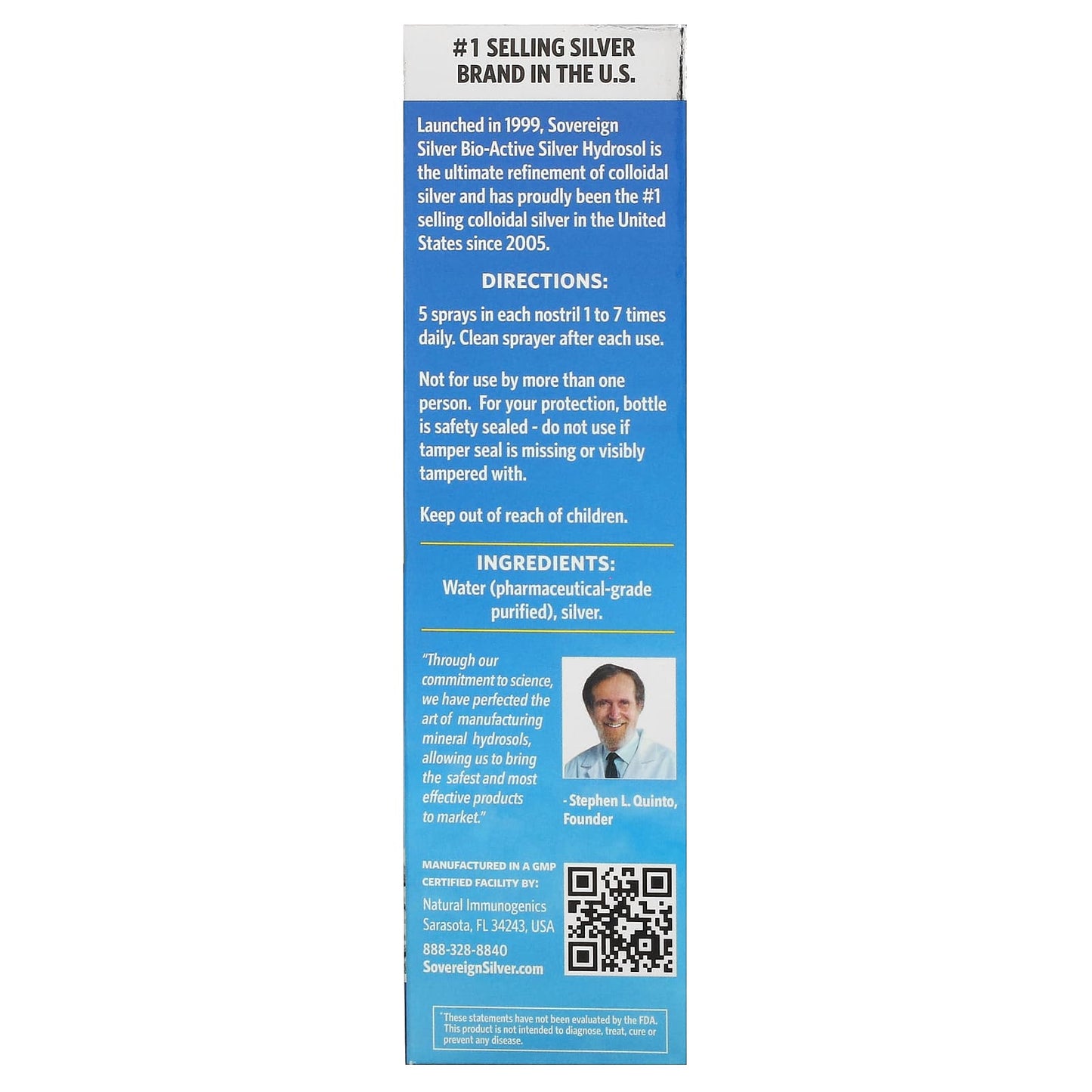 Sovereign Silver, Bio-Active Silver Hydrosol, Natural Nasal Spray, Sinus Relief, 10 PPM, 2 fl oz (59 ml) (10 ppm per 5 Sprays) - Image 2