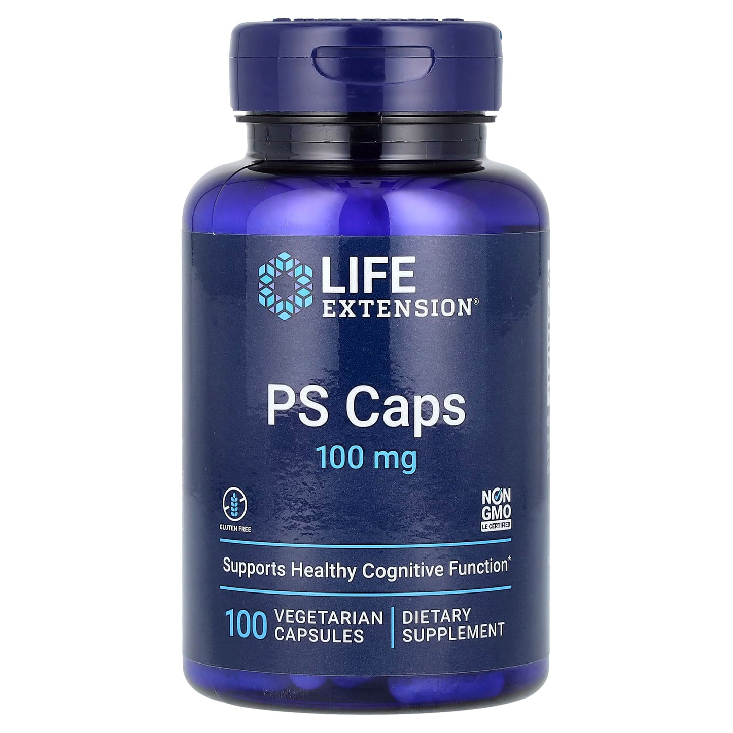 Life Extension, PS Caps, 100 mg, 100 Vegetarian Capsules - Image 1