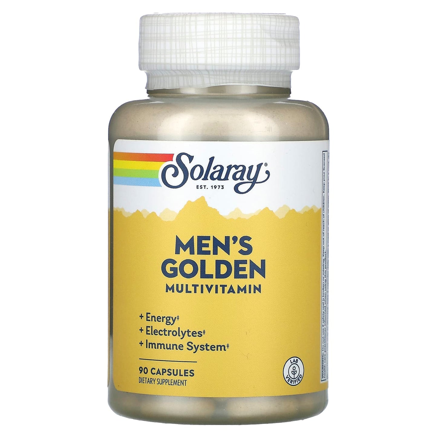 Solaray, Men's Golden Multivitamin, 90 Capsules - Image 1
