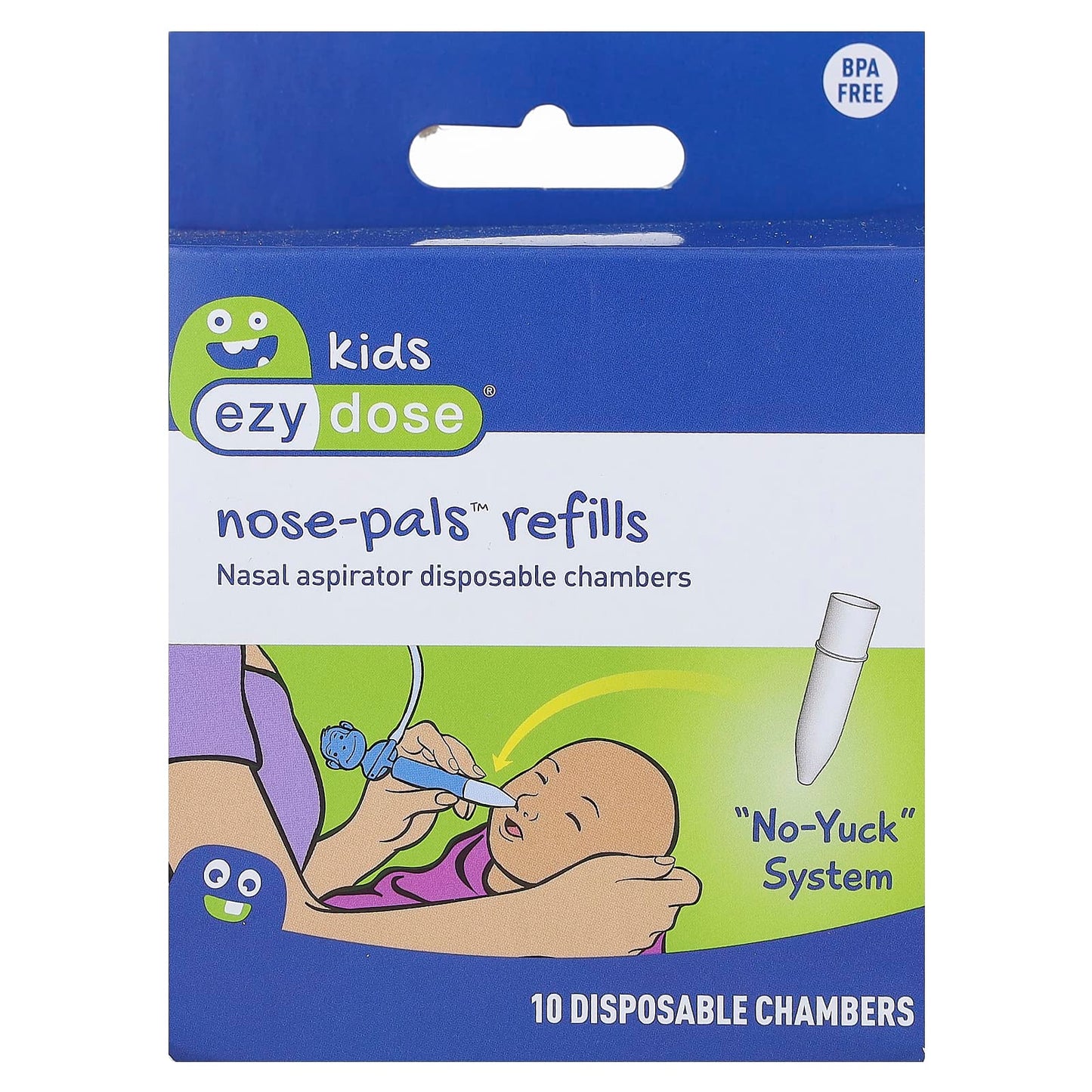 Ezy Dose Kids Nose-Pals Refills, 10 Disposable Chambers, BPA Free - Image 1