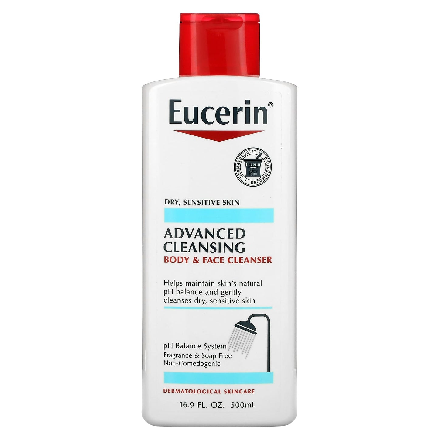 Eucerin Advanced Cleansing Body & Face Fragrance Free Cleanser 16.9 fl oz - Image 1