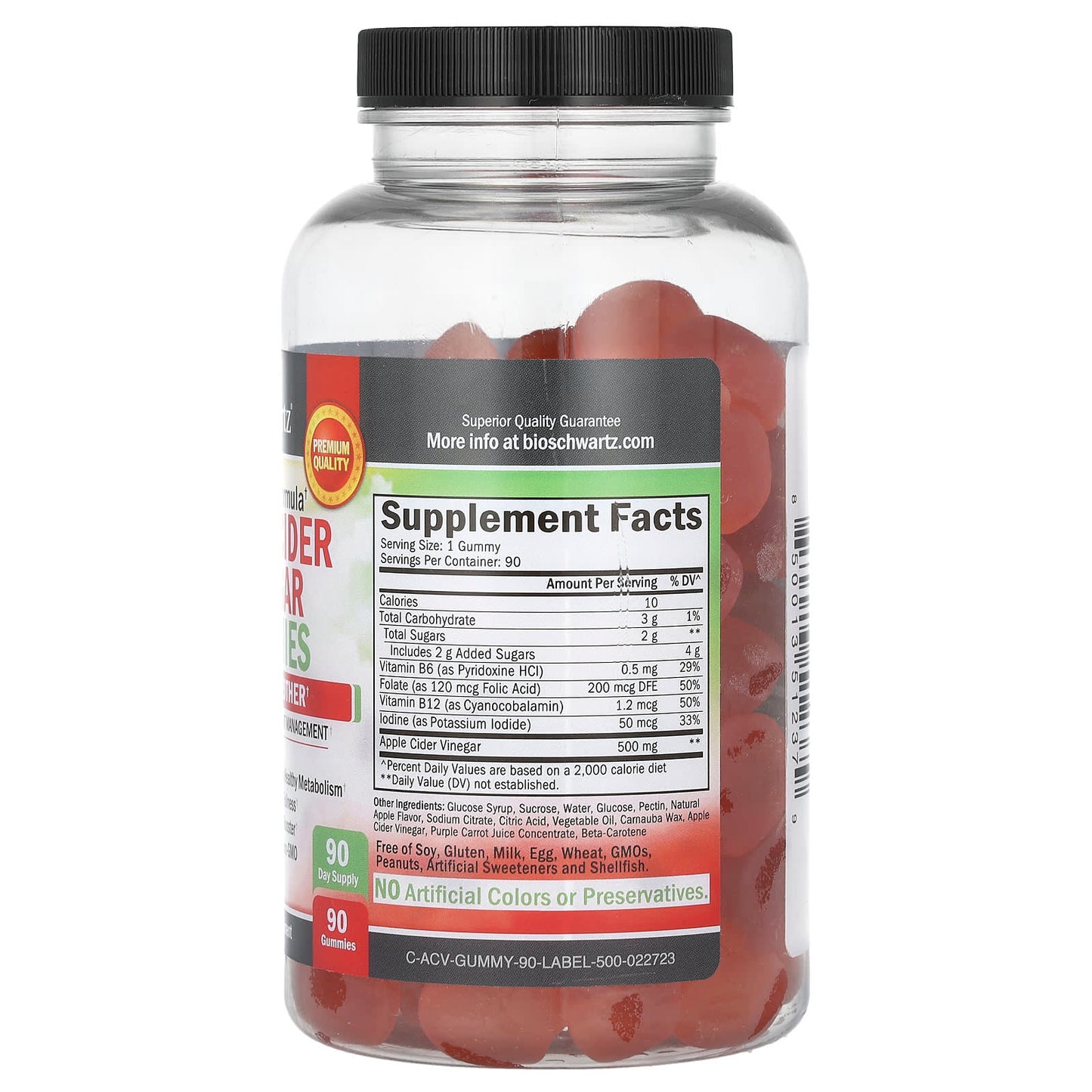 <strong>BioSchwartz</strong> Apple Cider Vinegar Gummies | Weight Loss Support - Image 2