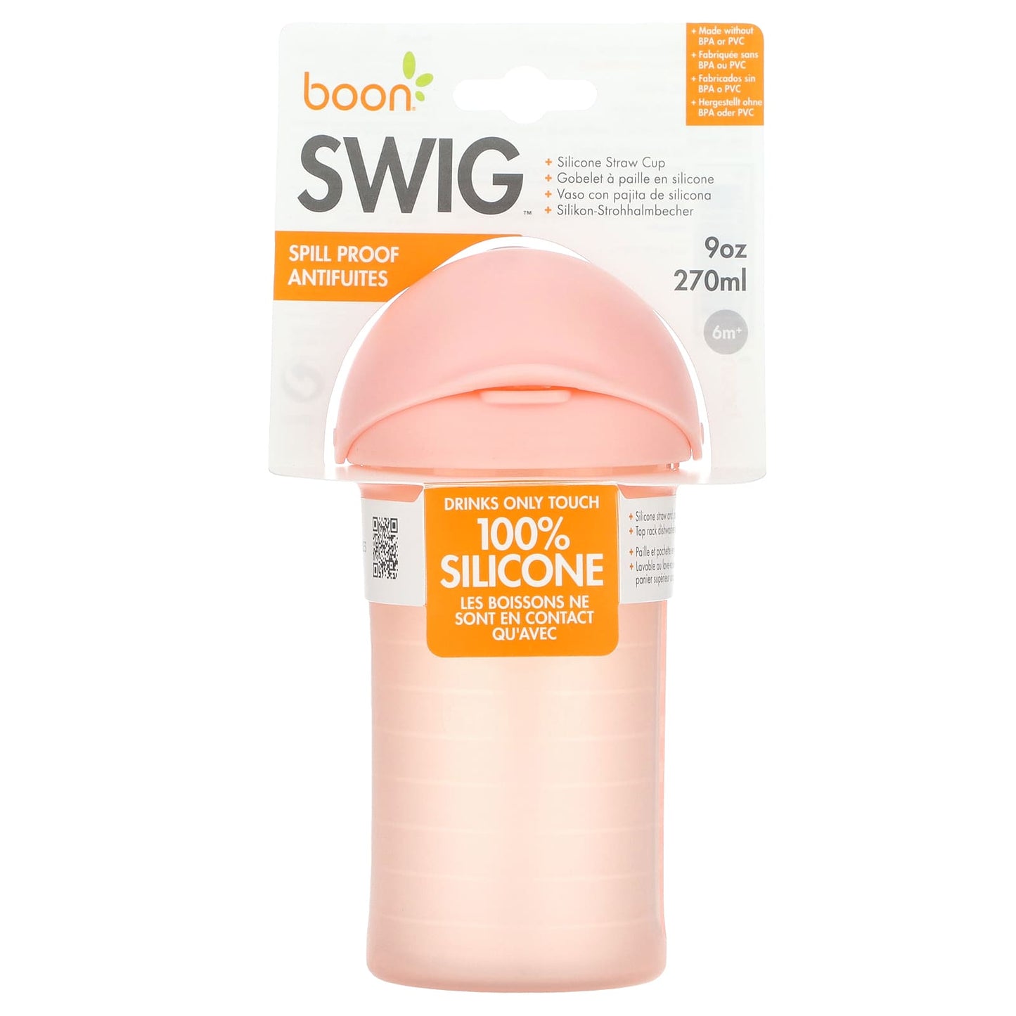 Boon Swig Silicone Straw Cup - Leak-Proof & Easy to Clean - Image 1