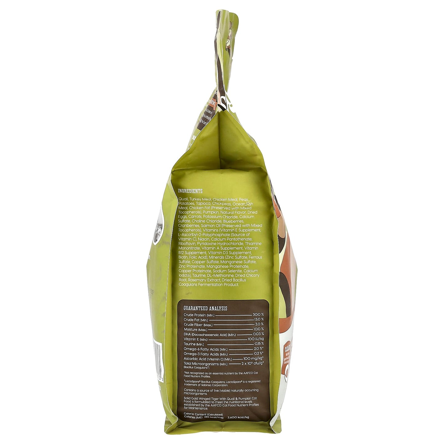 Solid Gold, Winged Tiger™, For Cats, Adult, With Quail & Pumpkin, 3 lbs (1.36 kg) - Image 2