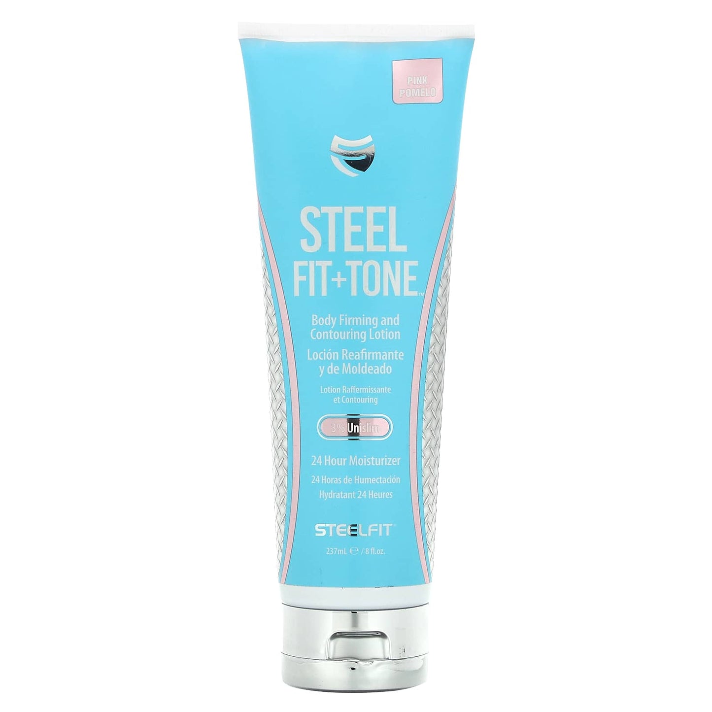SteelFit, Fit + Tone, Body Firming and Contouring Lotion, Pink Pomelo, 8 fl oz, (237 ml) - Image 1