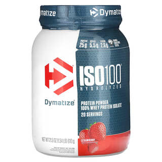 Dymatize ISO100 Hydrolyzed Whey Protein Isolate - Strawberry Flavor 1.34 lbs