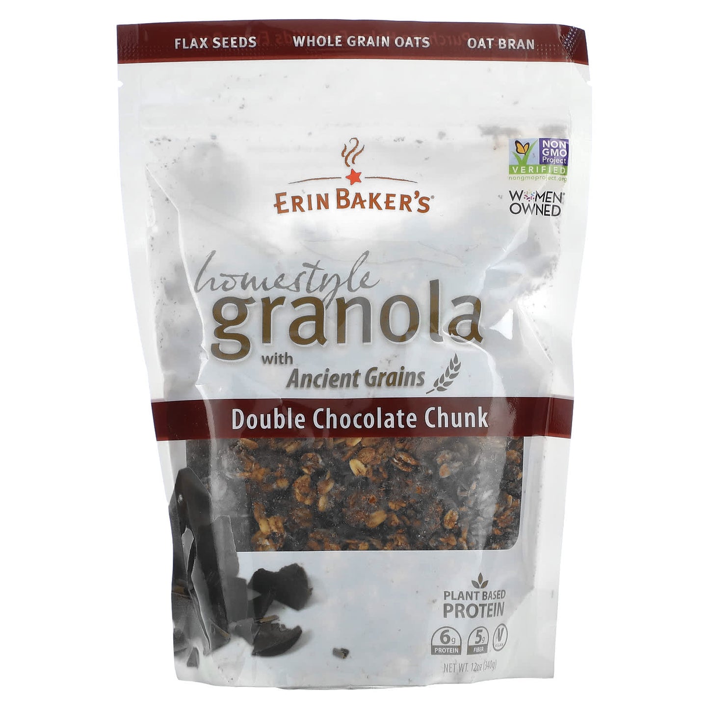Erin Baker's Double Chocolate Chunk Granola with Ancient Grains, 12 oz (340 g) - Image 1