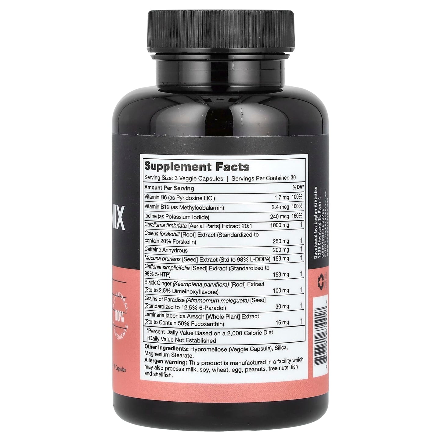 Legion Athletics, Phoenix, Fat Burner, 90 Capsules - Image 2