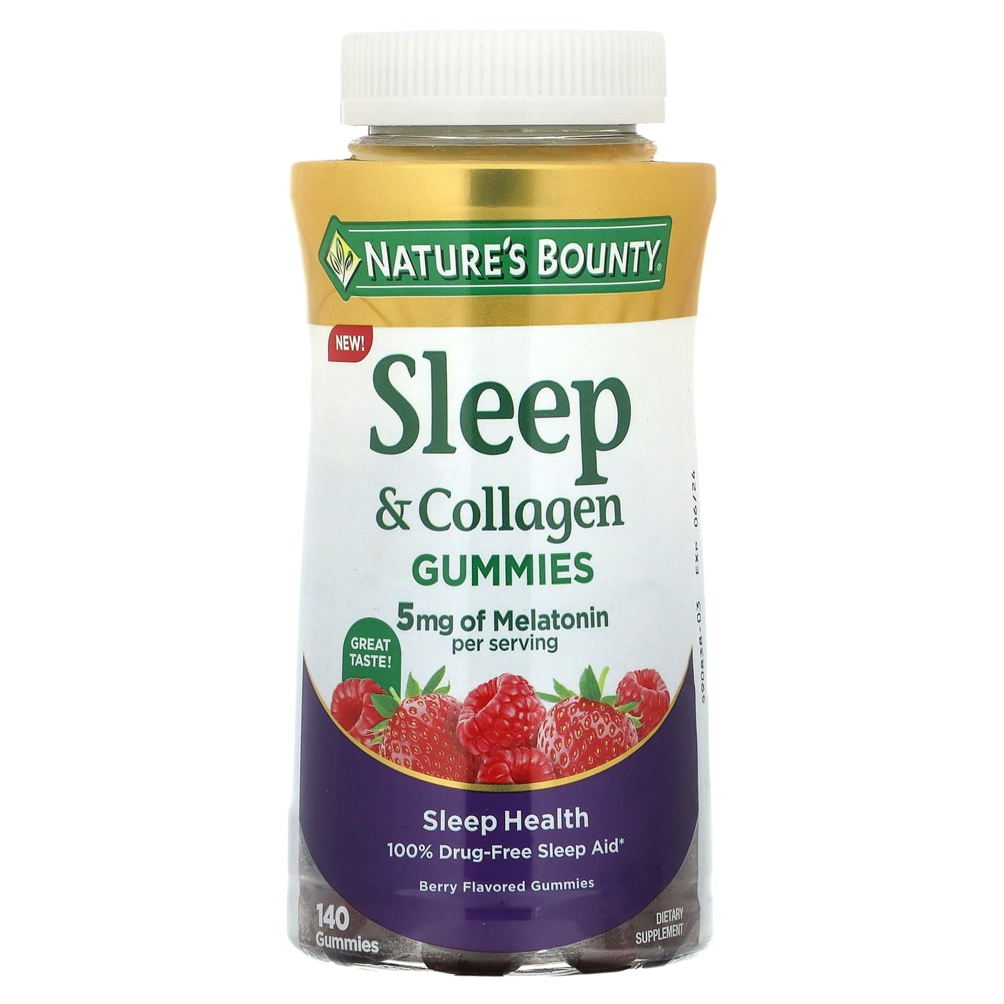 Nature's Bounty, Sleep & Collagen Gummies, Berry, 140 Gummies - Image 1