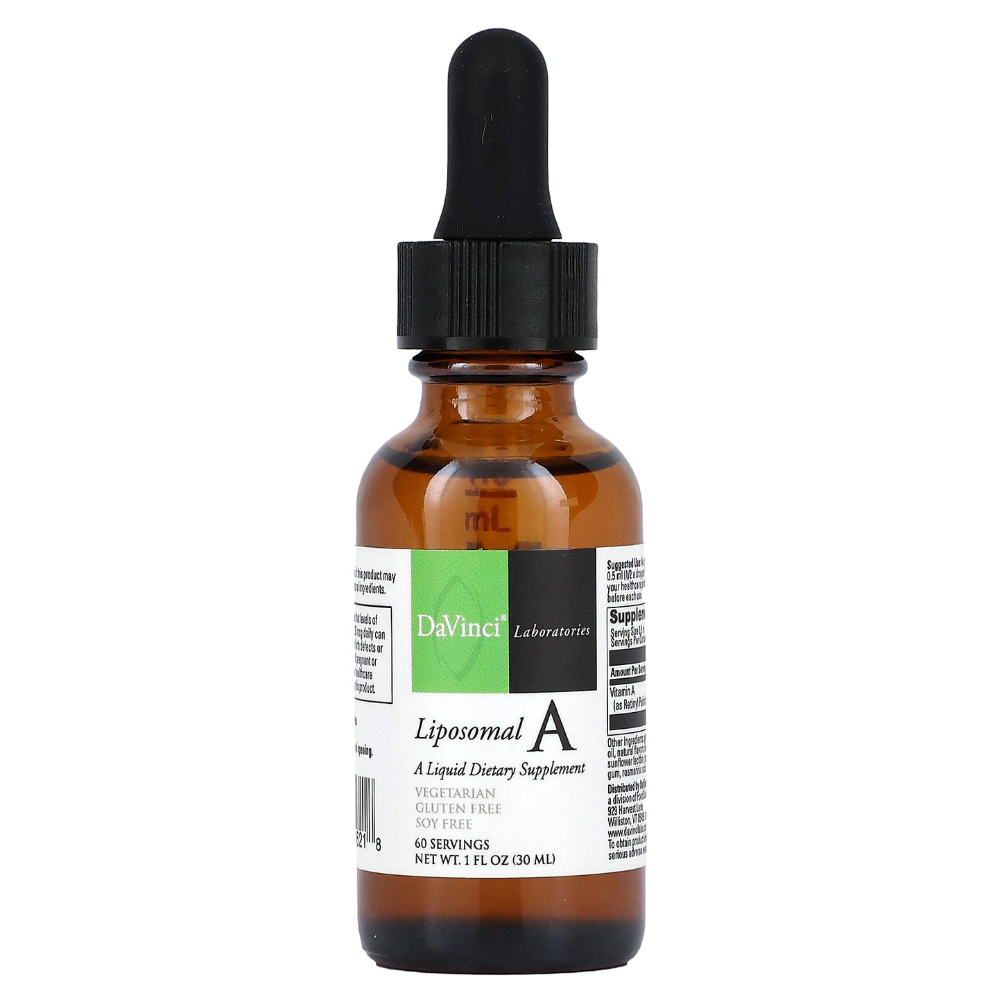 Liposomal Vitamin A Supplement by DaVinci Laboratories - 1 fl oz - Image 1