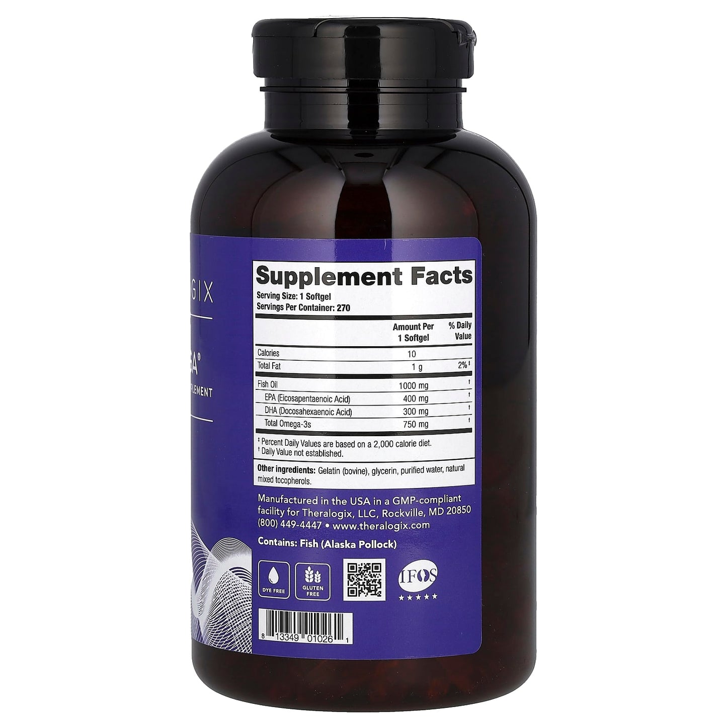 Theralogix, TherOmega, 270 Softgels - Image 2