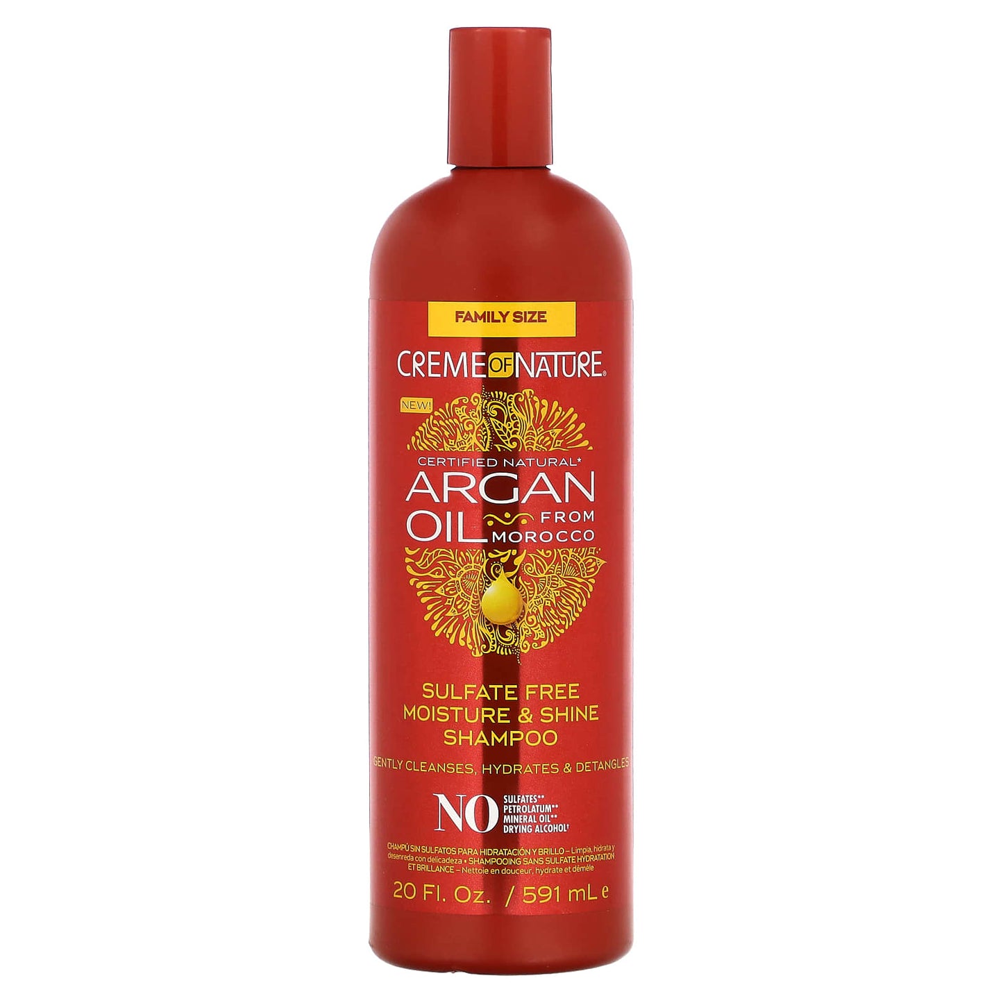 Sulfate Free Argan Oil Shampoo for Hydrated Hair - 20 fl oz - Image 1