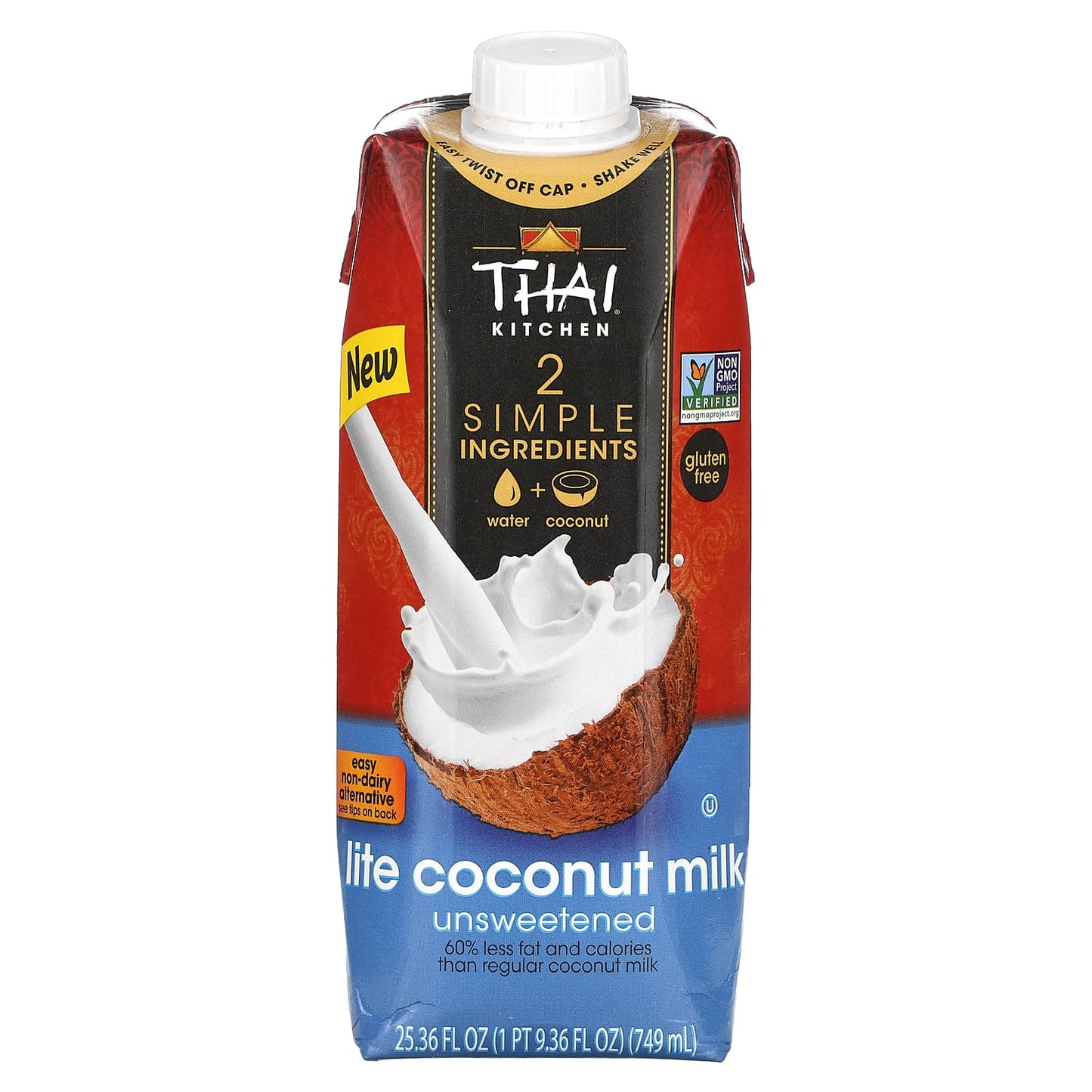 Thai Kitchen, Lite Coconut Milk, Unsweetened , 25.36 fl oz (749 ml) - Image 1