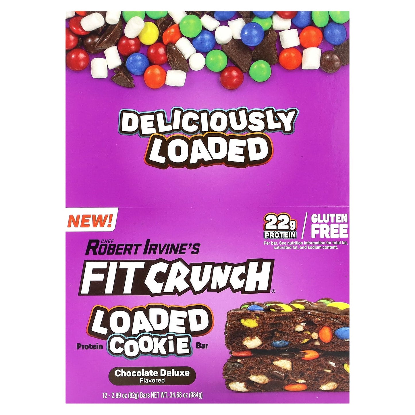Delicious Chocolate Cookie Protein Bars by FITCRUNCH (12 Count) - Image 1