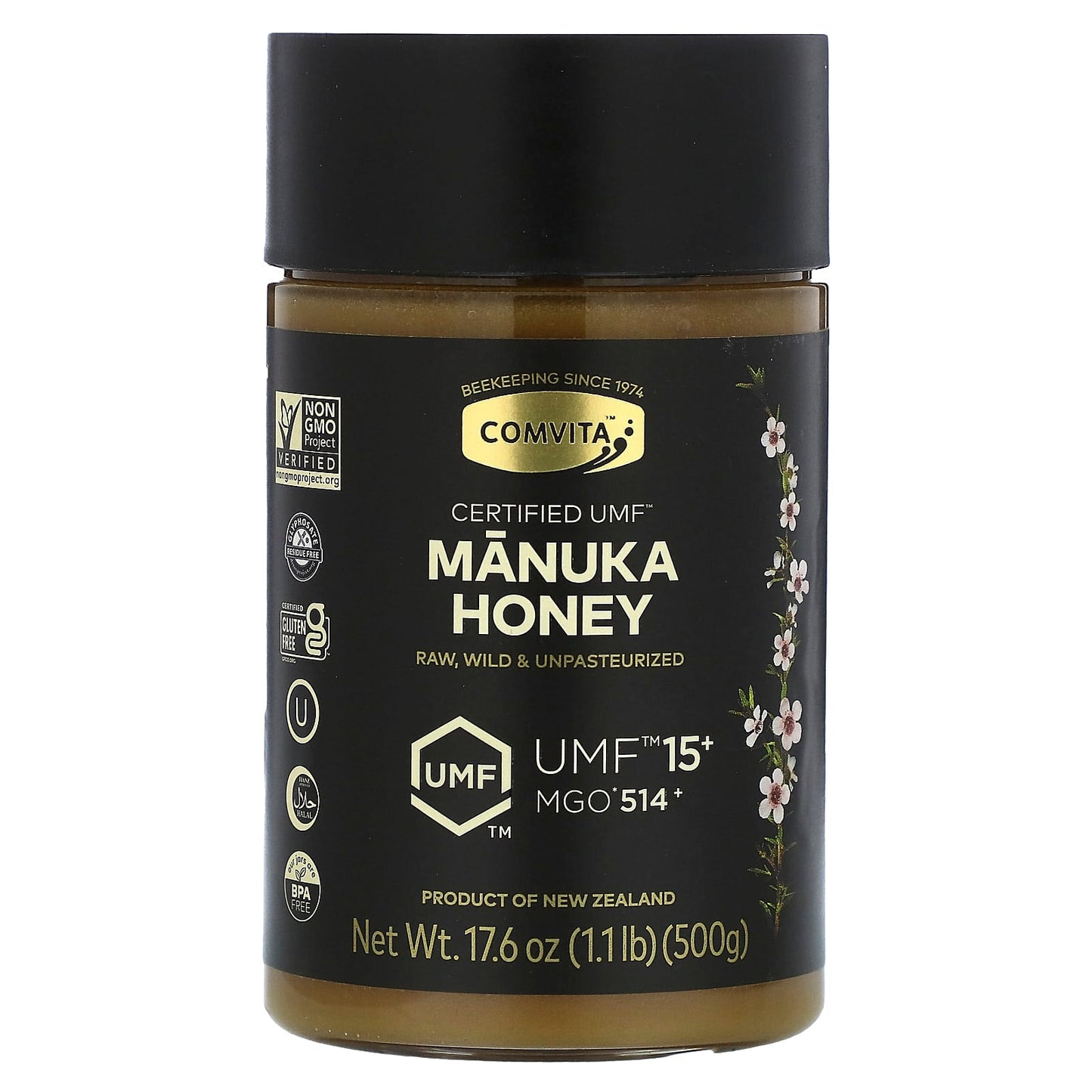 Comvita UMF 15+ Manuka Honey, 17.6 oz (500g) - Pure & Natural Healing - Image 1