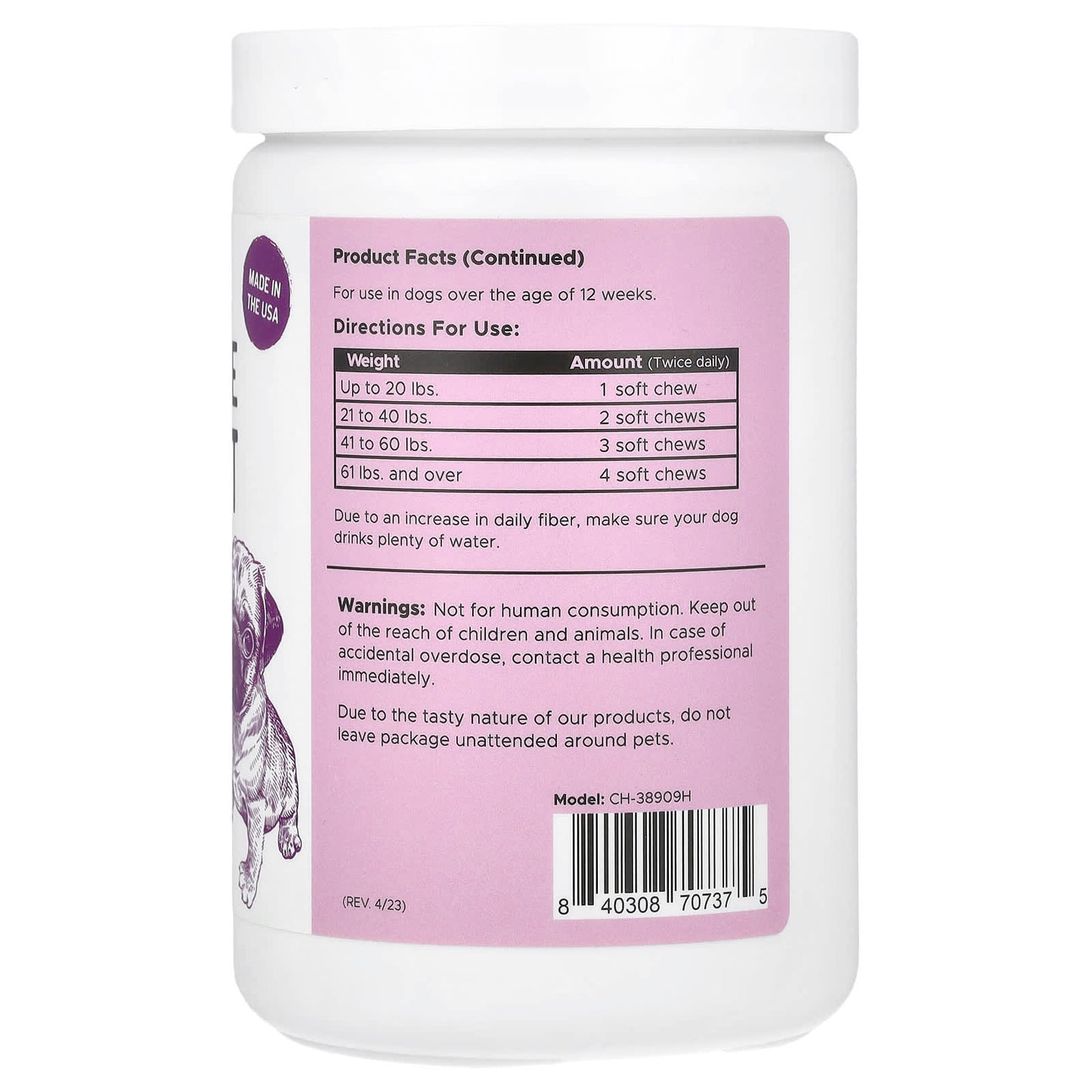 Chew + Heal, Stop The Scoot, For Dogs, 120 Soft Chews, 12.6 oz (360 g)