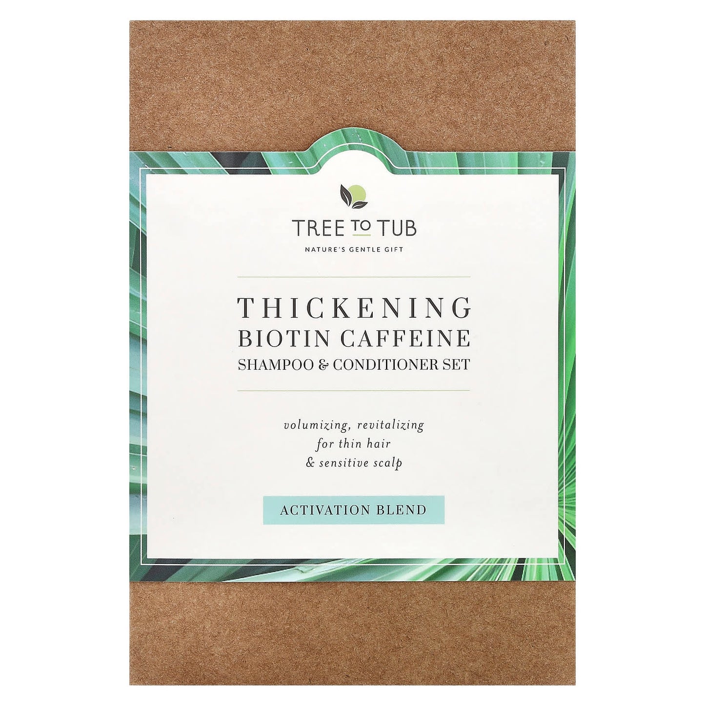 Tree To Tub, Thickening Biotin Caffeine Shampoo & Conditioner Set, 2 Piece Set, 8.5 fl oz (250 ml) Each - Image 2