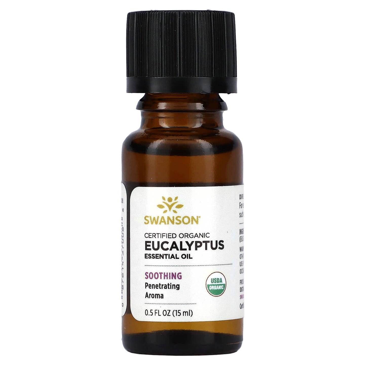 Swanson, Certified Organic Eucalyptus Essential Oil, 0.5 fl oz (15 ml) - Image 1