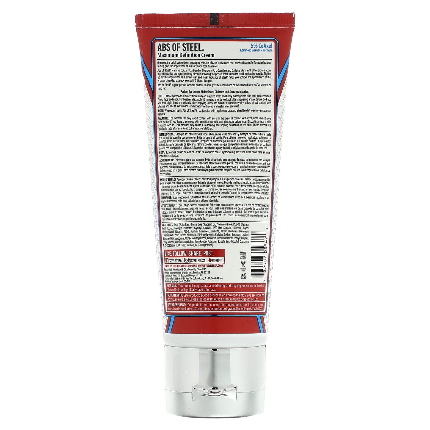 SteelFit, Abs of Steel, Maximum Definition Cream, 3.4 fl oz (100 ml) - Image 2
