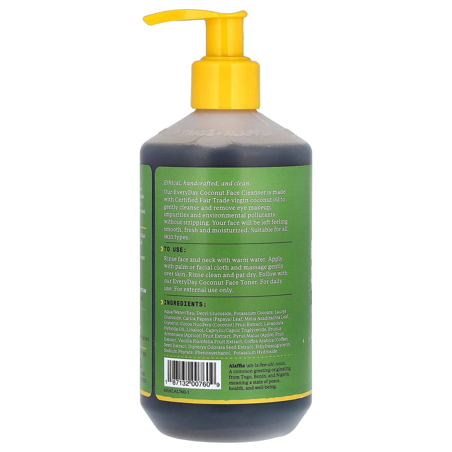 EveryDay Coconut Face Cleanser by Alaffia - Fair Trade, Natural, Non-Stripping - Image 2