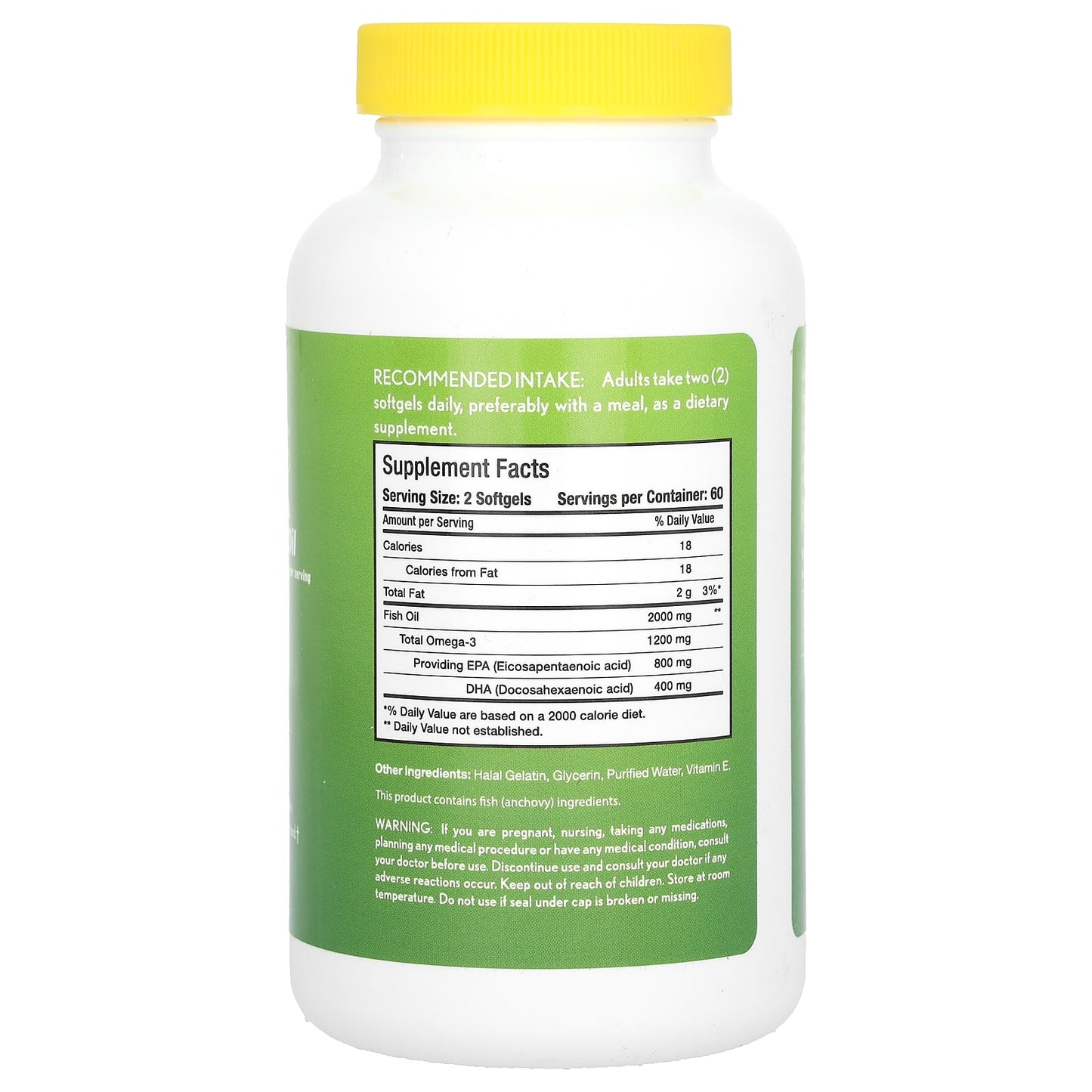 Noor Vitamins, Ultra Omega, Omega-3 Fish Oil, Ultra Potency Formula, 120 Softgels - Image 2