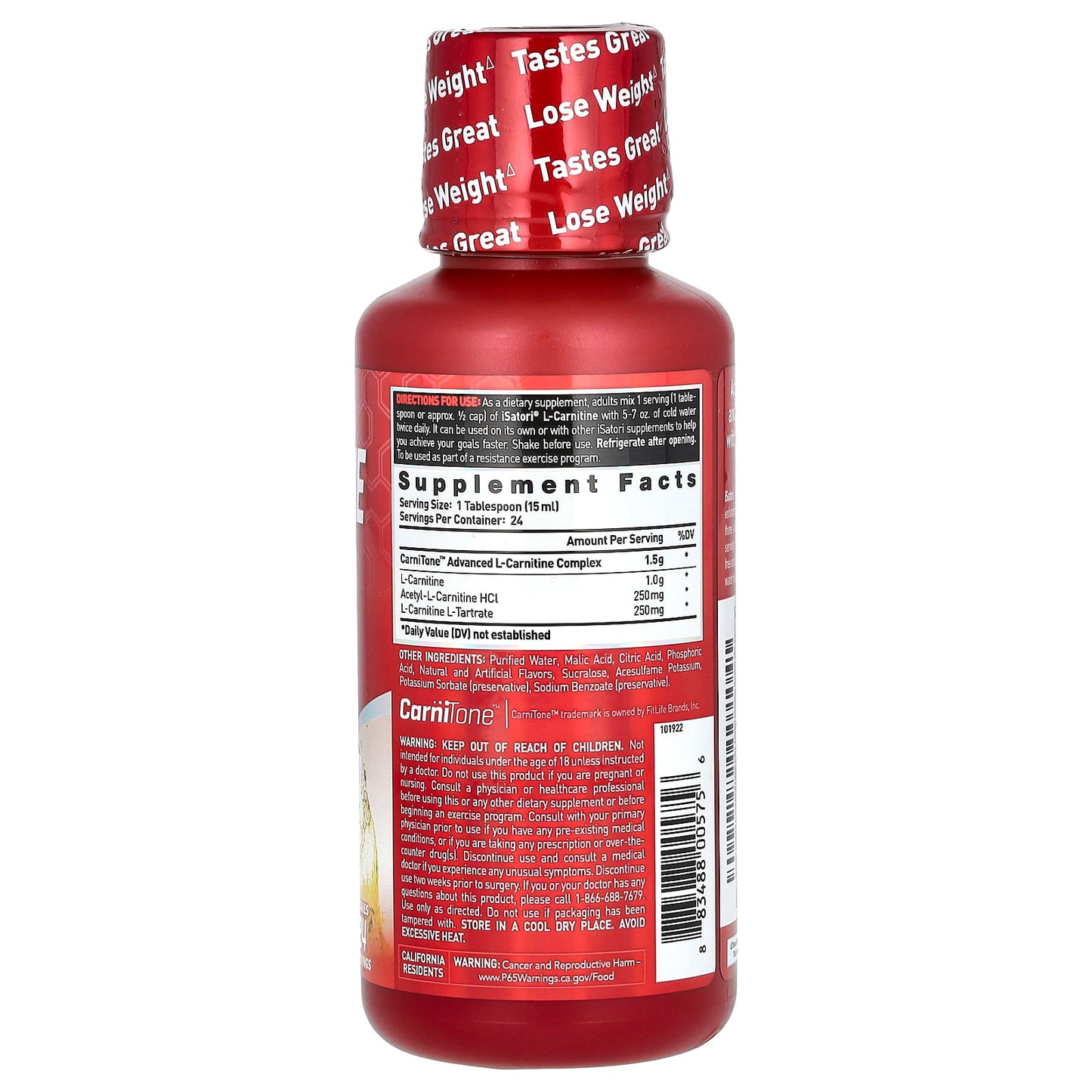 Isatori L-Carnitine Malibu Beach - Boost Metabolism & Fat Loss - Image 2