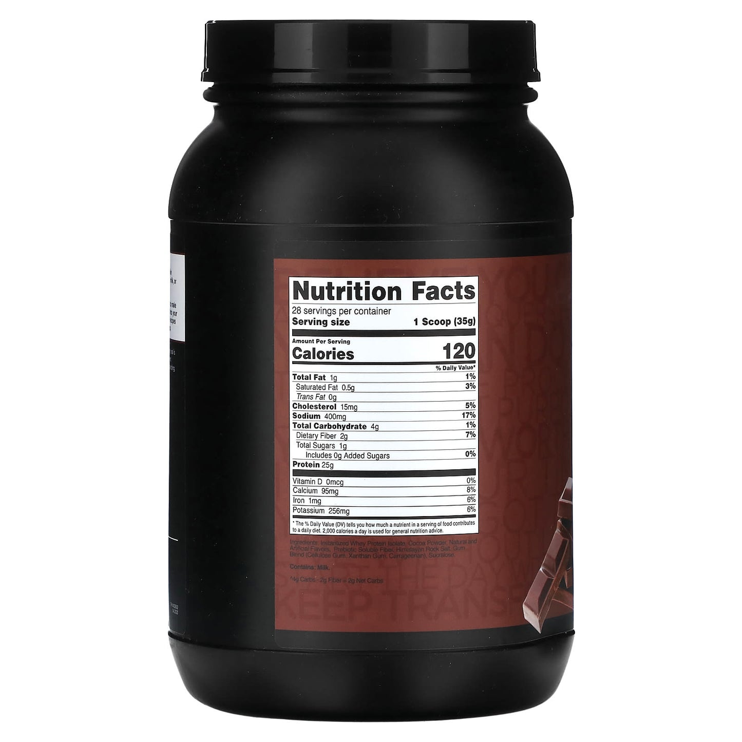 TransformHQ, Whey Protein Isolate, Chocolate, 35 oz (980 g) - Image 2