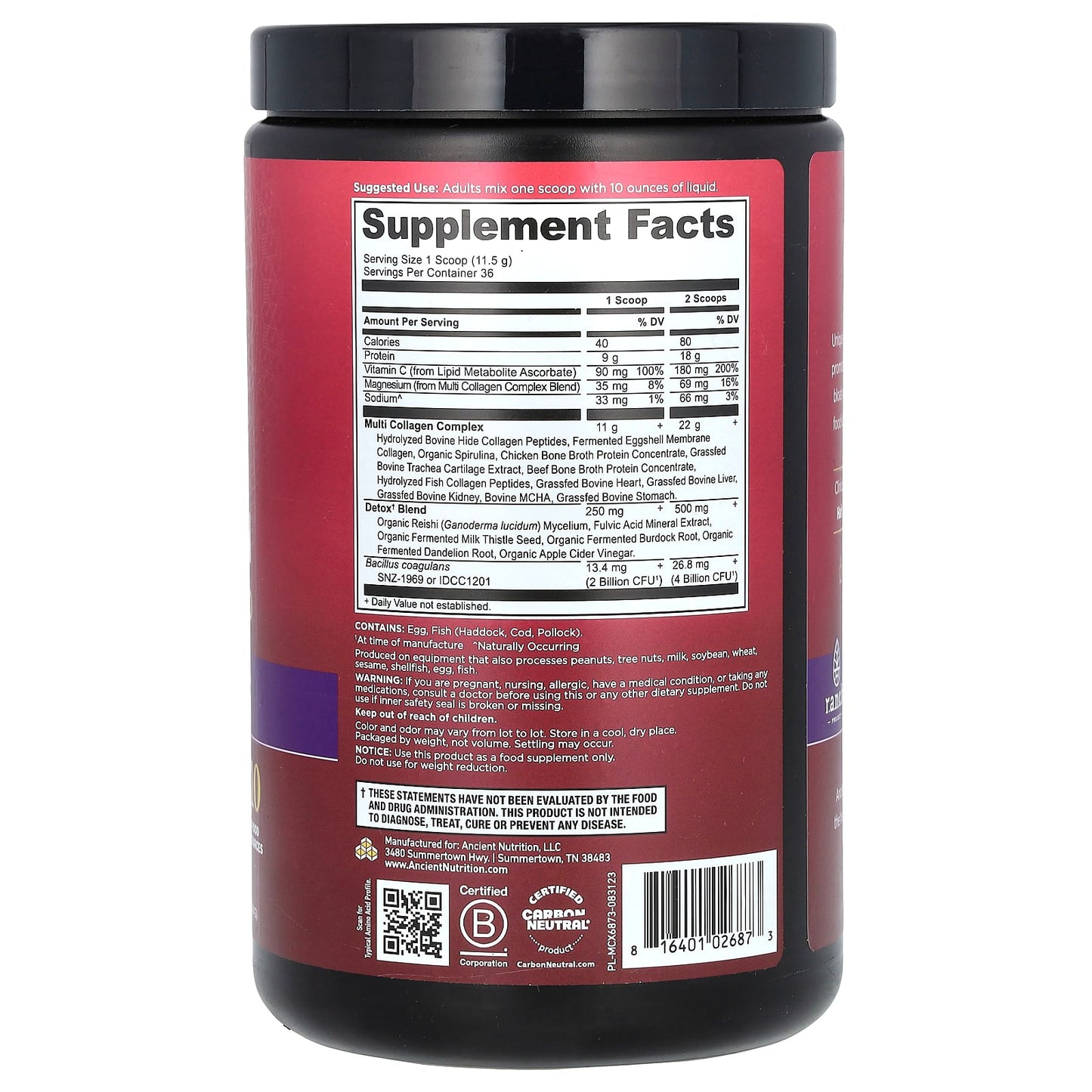 Collagen Detox & Liver Support by Ancient Nutrition - Image 2