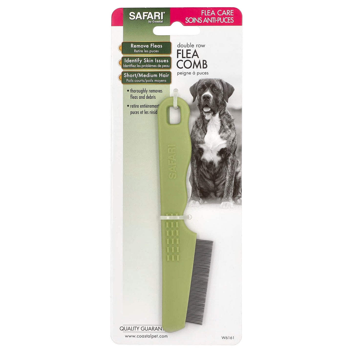 Safari, Double Row Flea Comb for Dogs, 1 Comb - Image 1