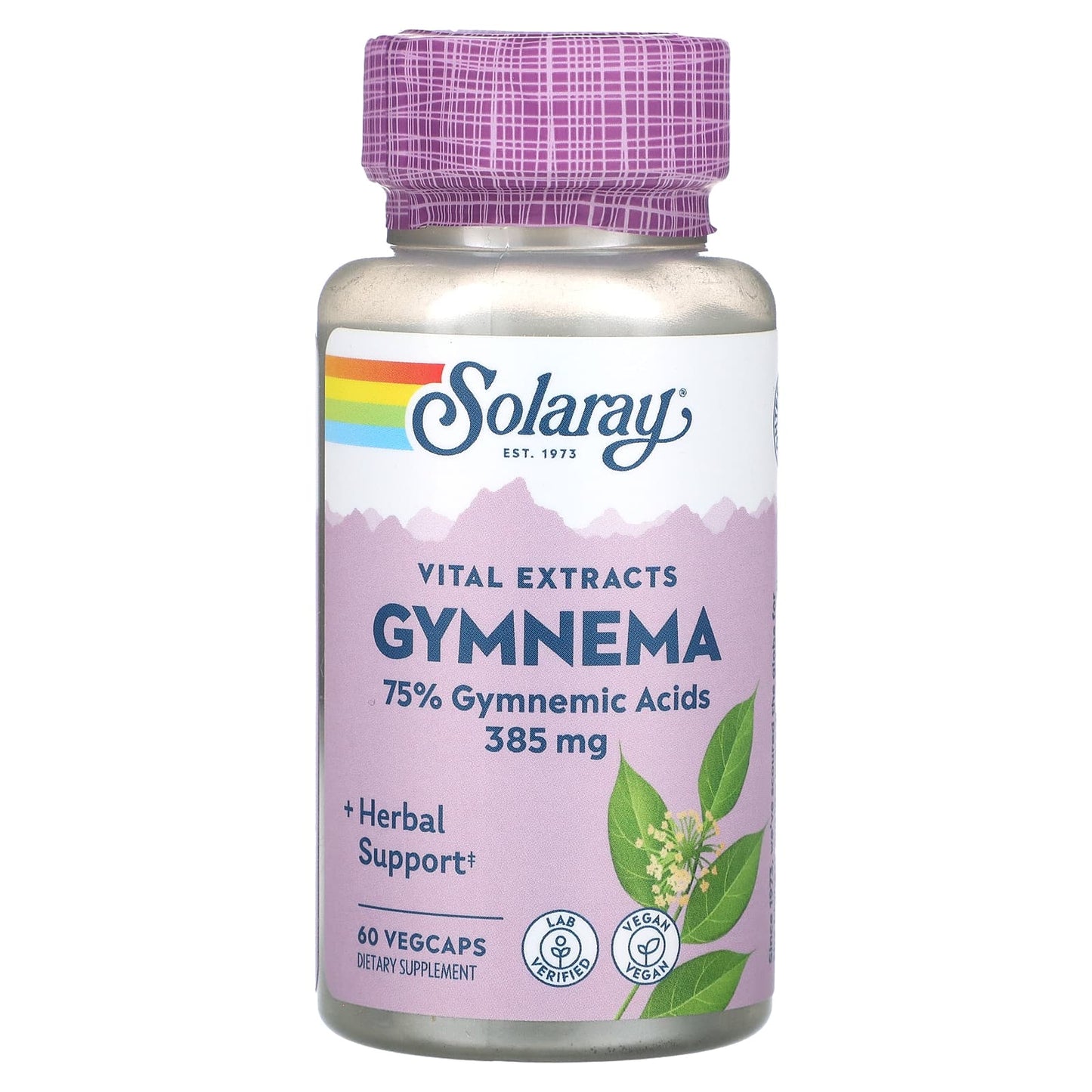 Solaray, Gymnema, Vital Extracts, 385 mg, 60 VegCaps - Image 1