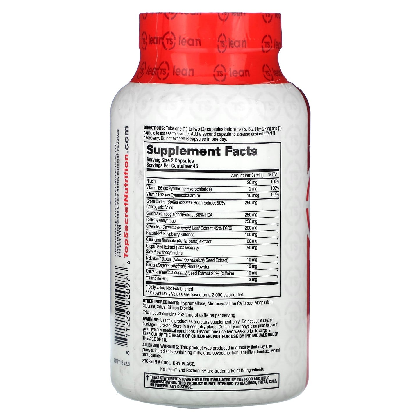 Top Secret Nutrition, Lean, Ab Igniter, 90 Veggie Caps - Image 2