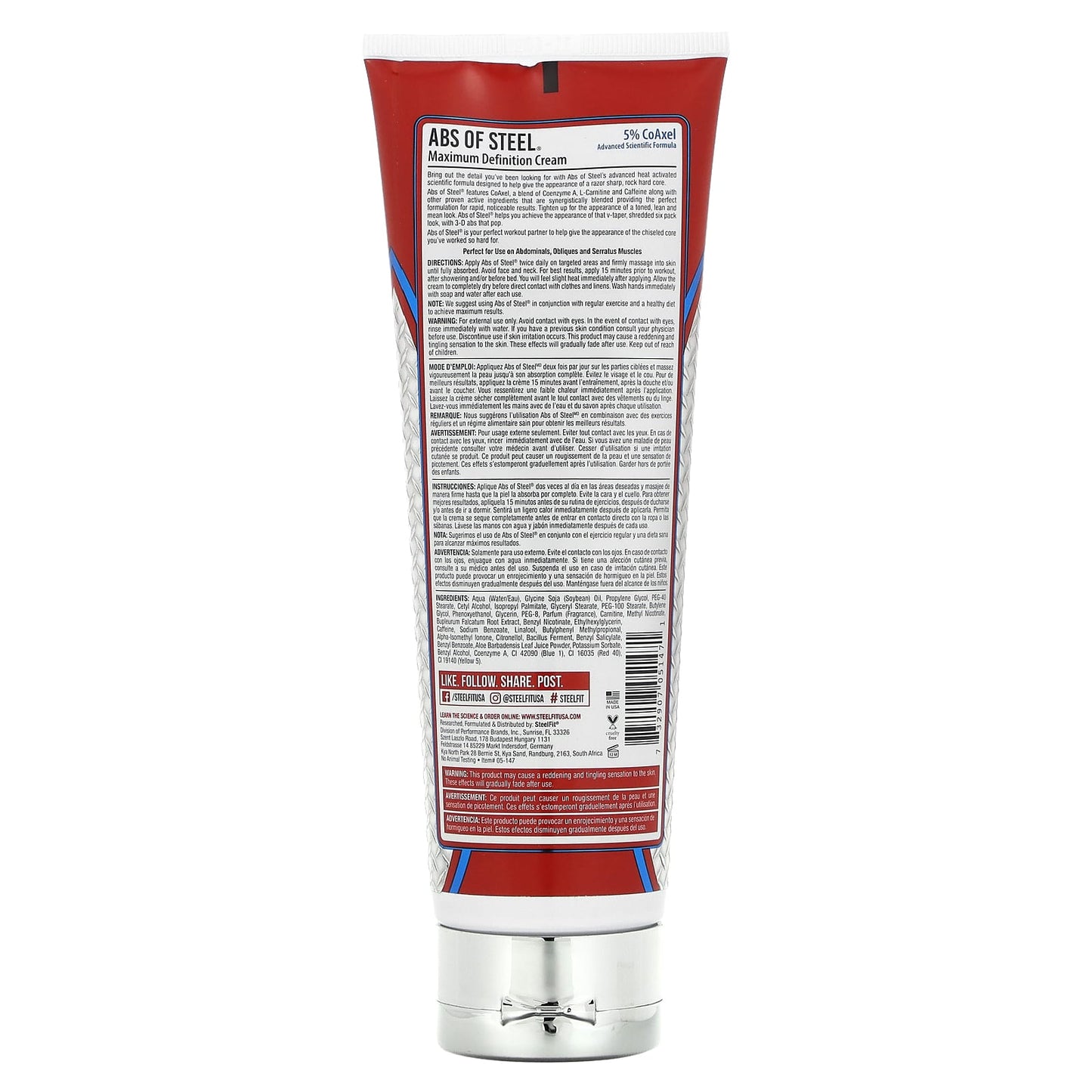 SteelFit, Abs of Steel, Maximum Definition Cream, 8 fl oz (237 ml) - Image 2