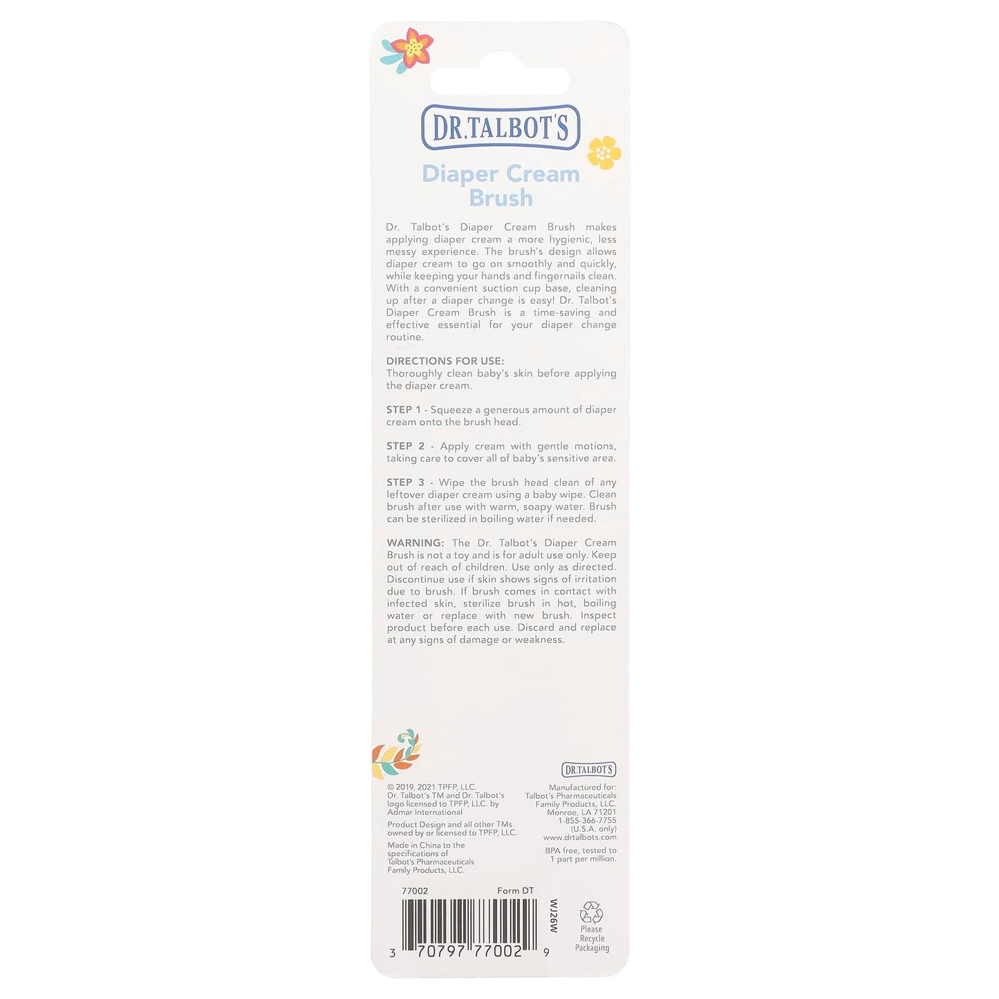 Dr. Talbot's Diaper Cream Application Brush - Hygienic & Easy - Image 2