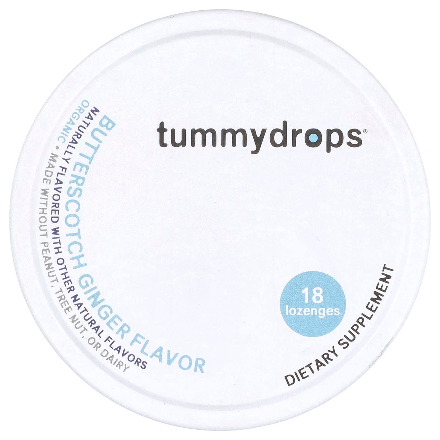 Tummydrops, Butterscotch Ginger, 18 Lozenges - Image 1