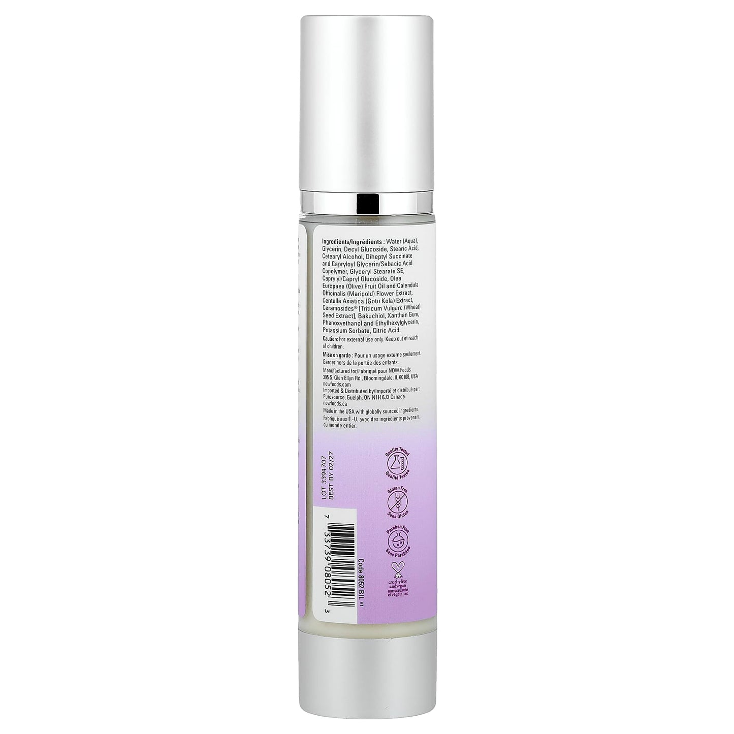 NOW Foods, Solutions, Gentle Balance Cream Cleanser, 4 fl oz (118 ml) - Image 2