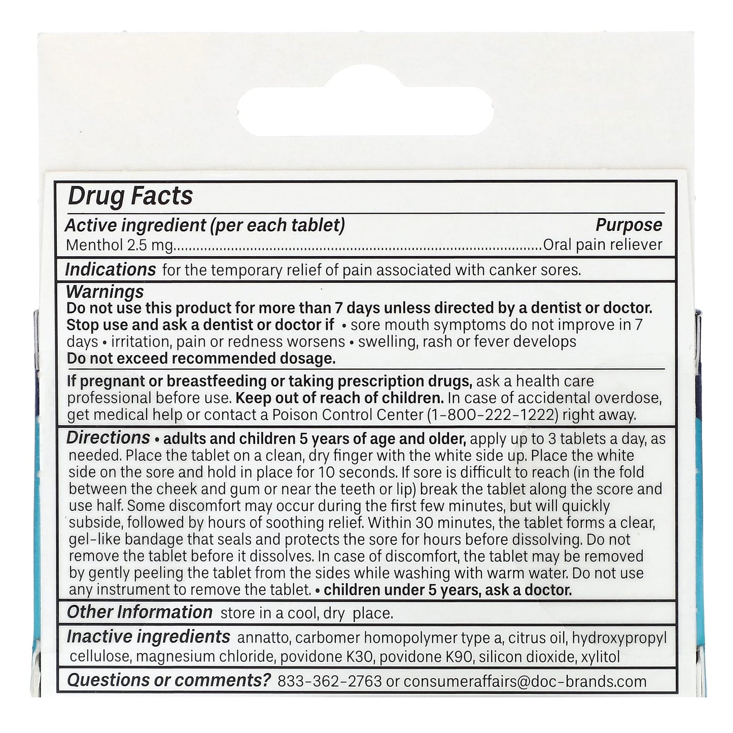 Dentemp Canker Cover - Medicated Oral Pain Relief with 4 Cool Mint Tablets - Image 2