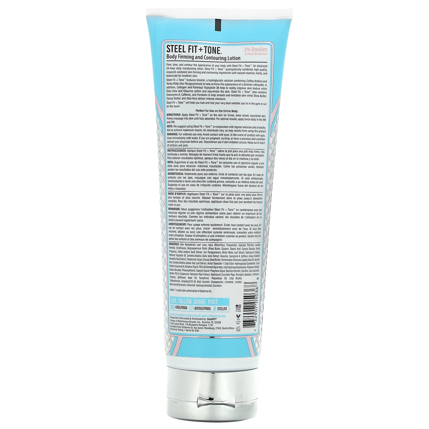 SteelFit, Fit + Tone, Body Firming and Contouring Lotion, Pink Pomelo, 8 fl oz, (237 ml) - Image 2