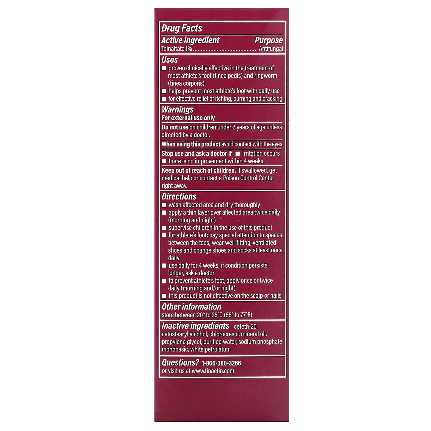 Tinactin, Athlete's Foot, Cream, 1 oz (30 g) - Image 2