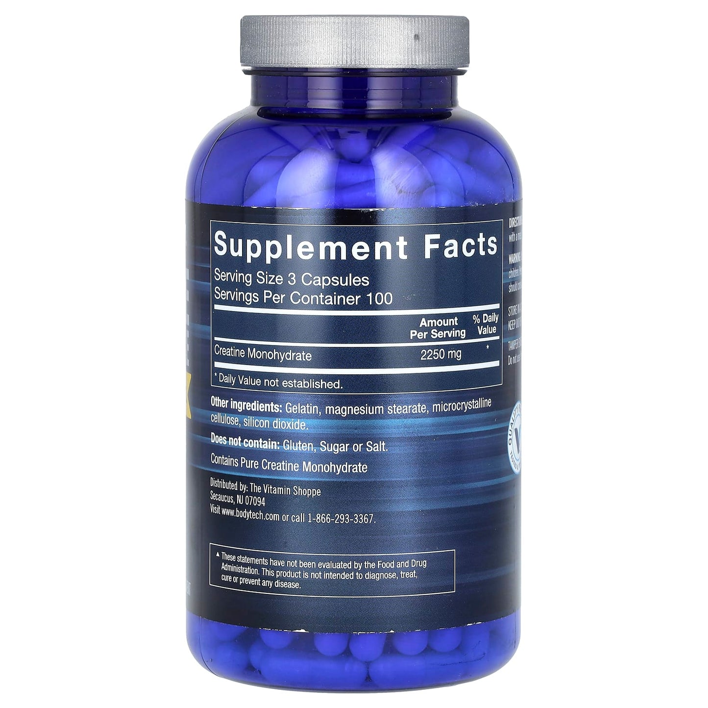 BodyTech, Creatine Monohydrate, 300 Capsules (750 mg Per Capsule