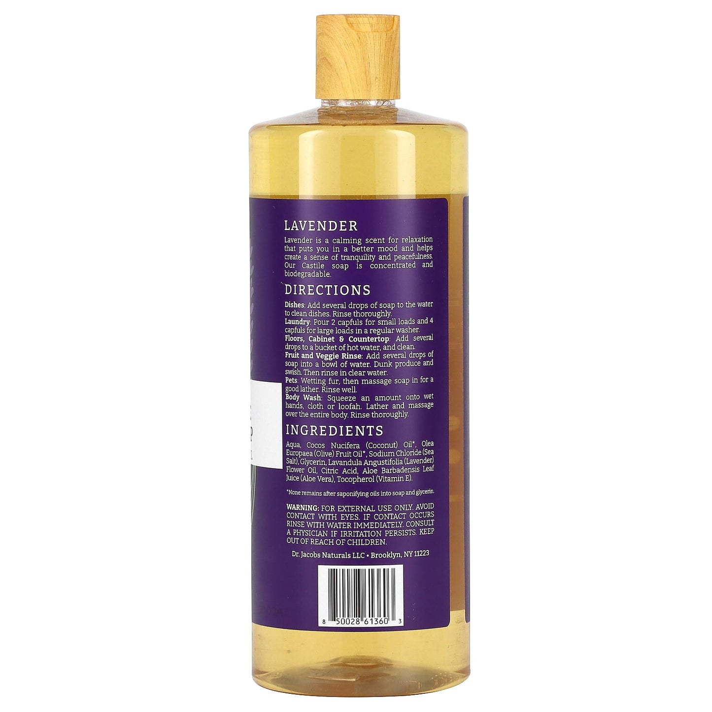Lavender Castile Soap - All-in-One Plant-Based Cleaner & Body Wash - Image 2