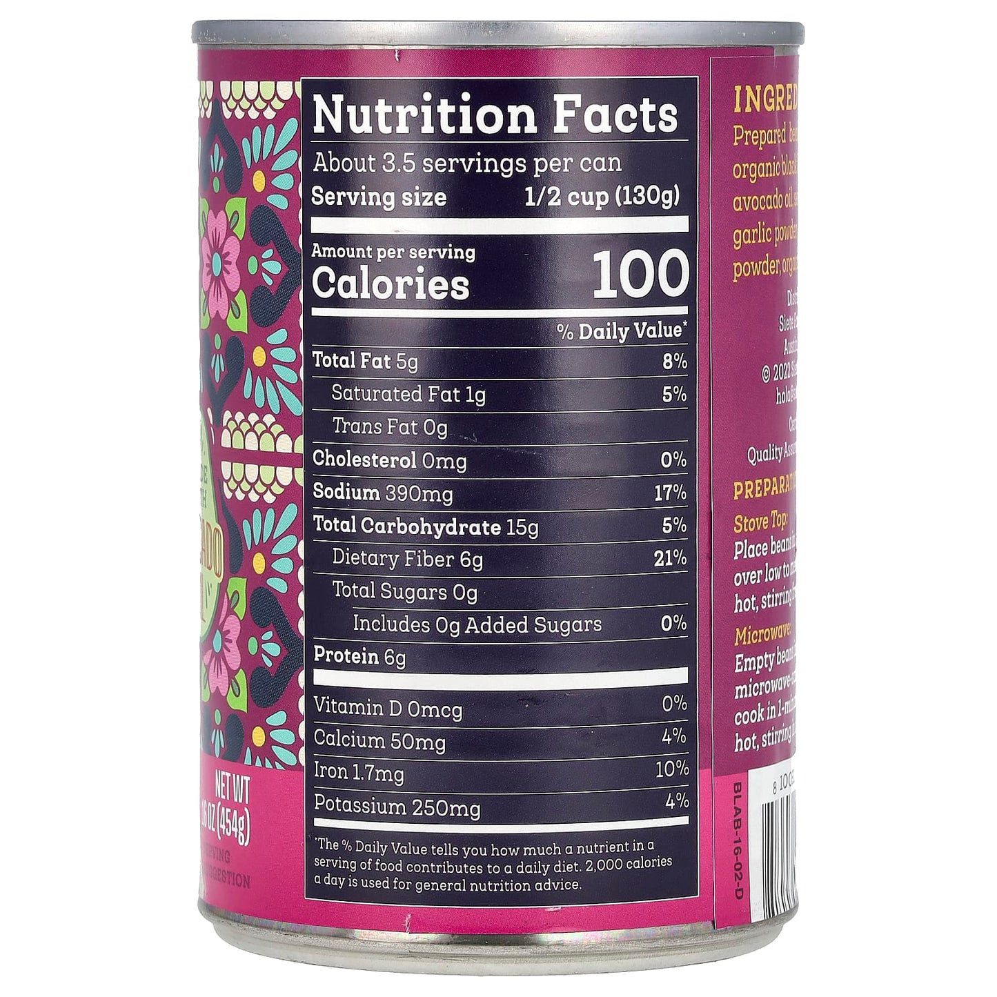 Siete, Vegan Refried Black Beans, 16 oz (454 g) - Image 2