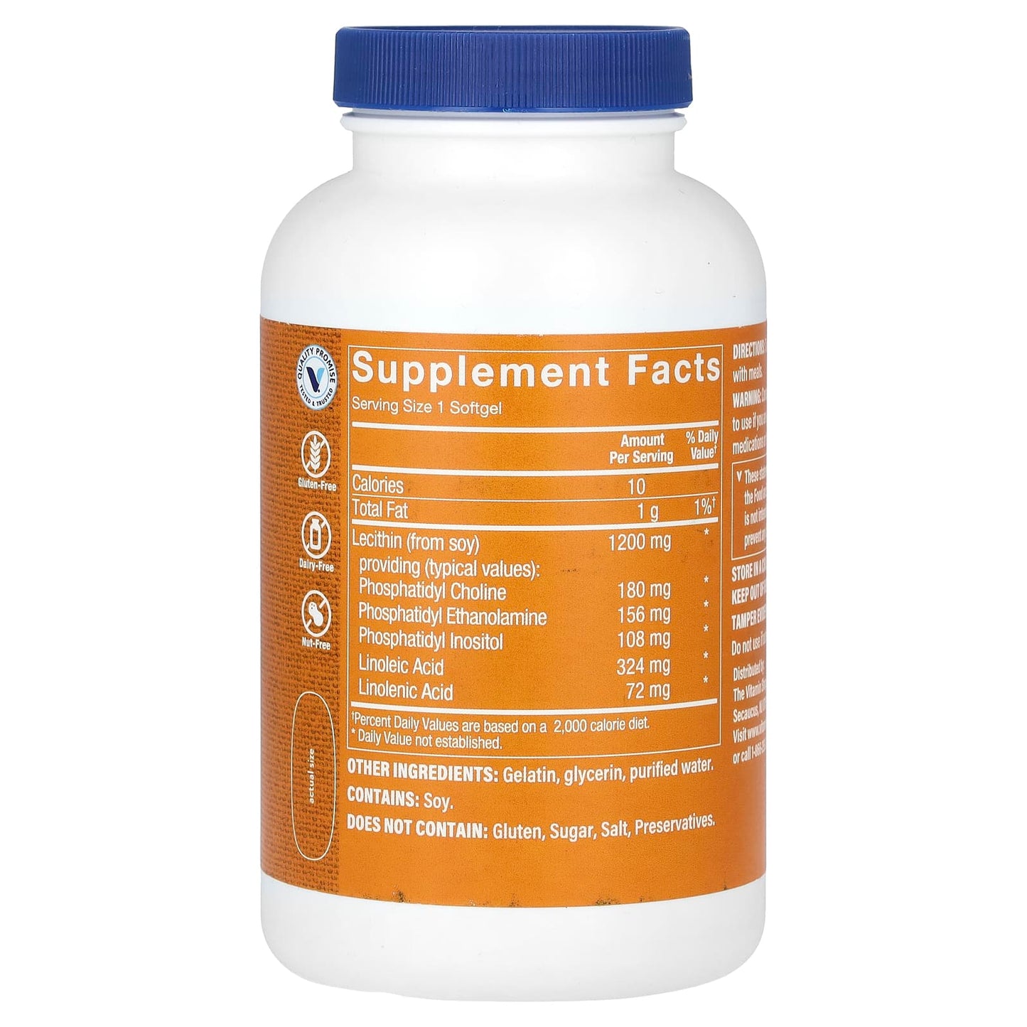 The Vitamin Shoppe, Lecithin, 1,200 mg, 180 Softgels - Image 2