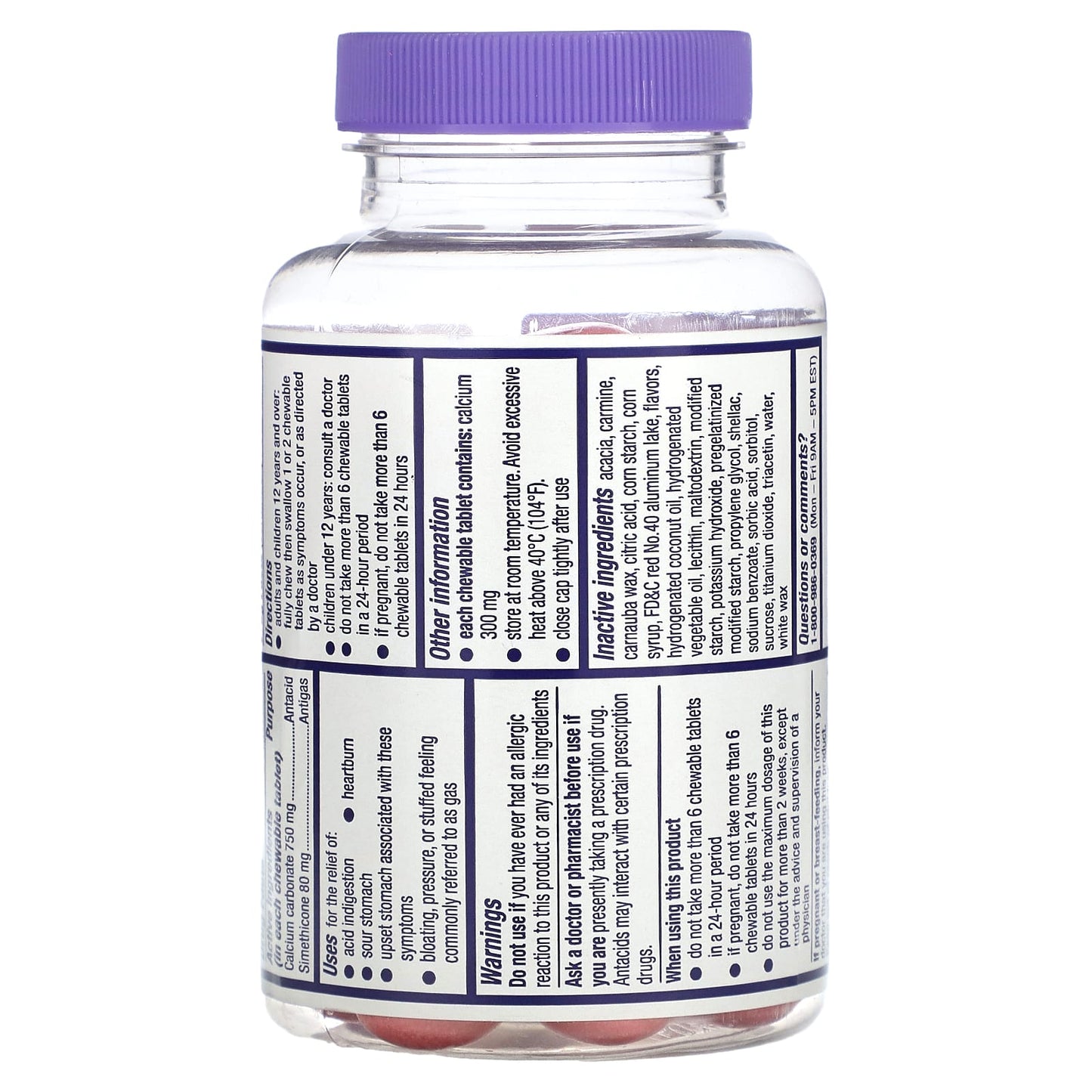 Alka-Seltzer Heartburn + Gas Relief Chews, Tropical Punch, 60 Tablets - Image 2