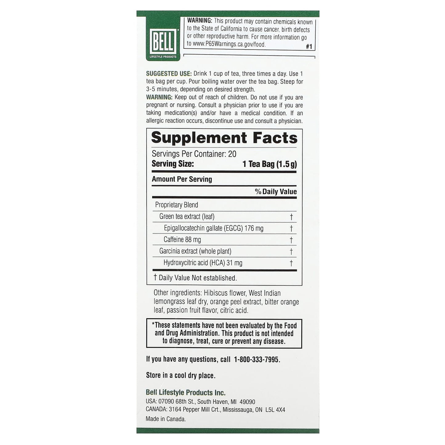 Ezee Slimming Tea by Bell Lifestyle - 20 Tea Bags for Weight Management - Image 2