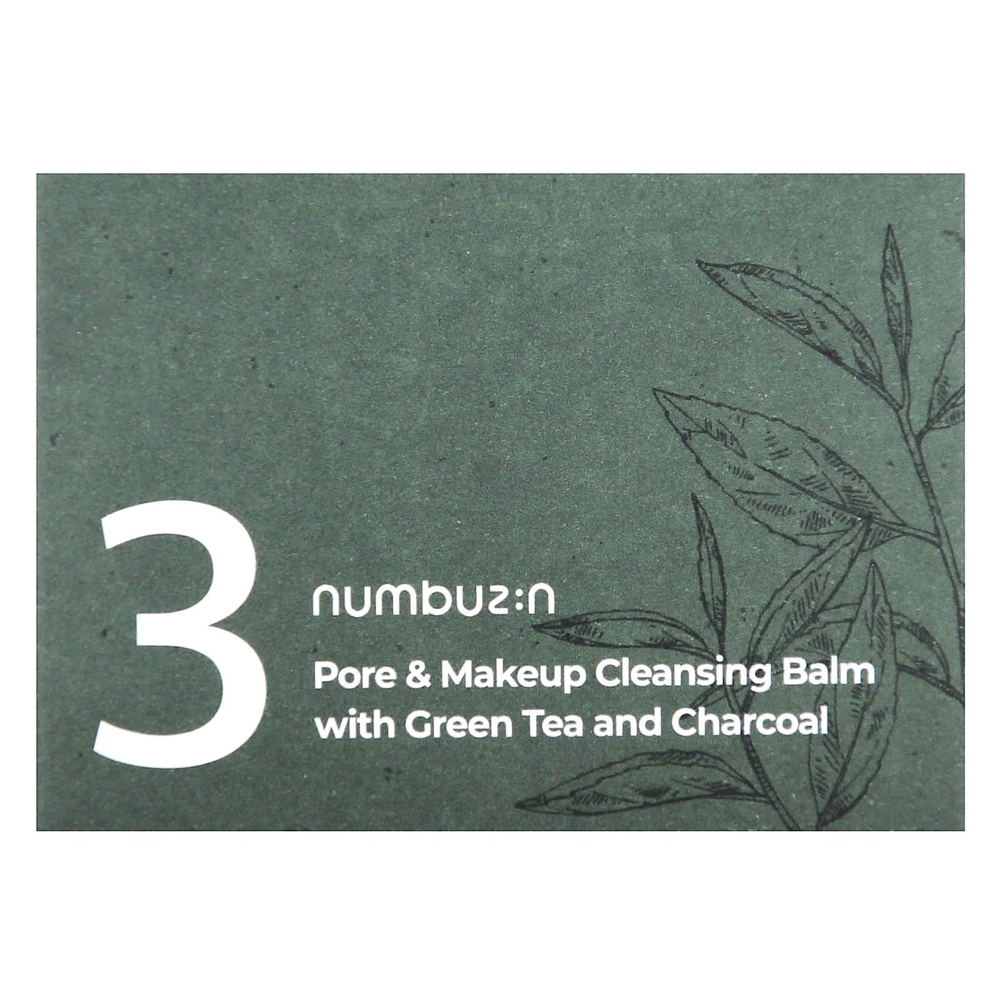 Numbuzin, No.3 Pore & Makeup Cleansing Balm With Green Tea and Charcoal, 2.99 oz (85 g) - Image 2