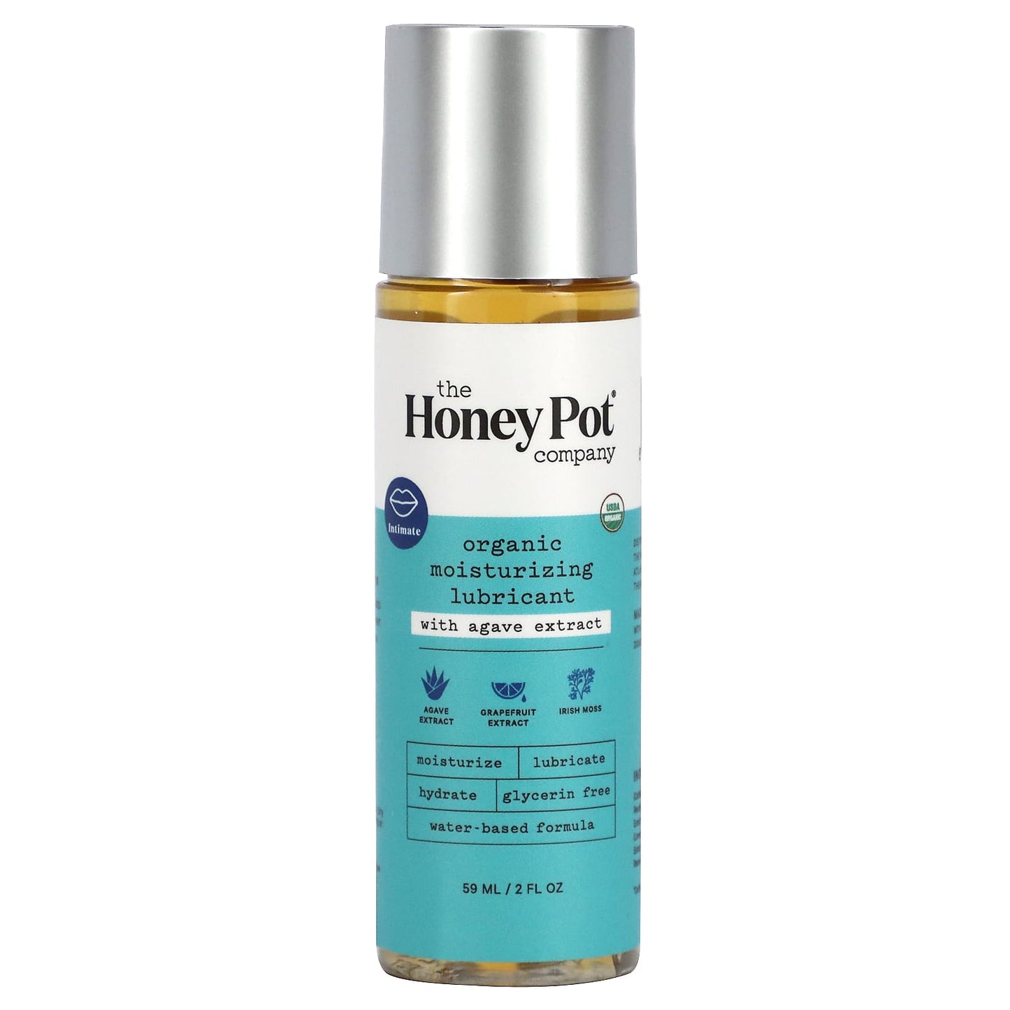 The Honey Pot Company, Organic Moisturizing Lubricant With Agave Extract, 2 fl oz, (59 ml) - Image 1