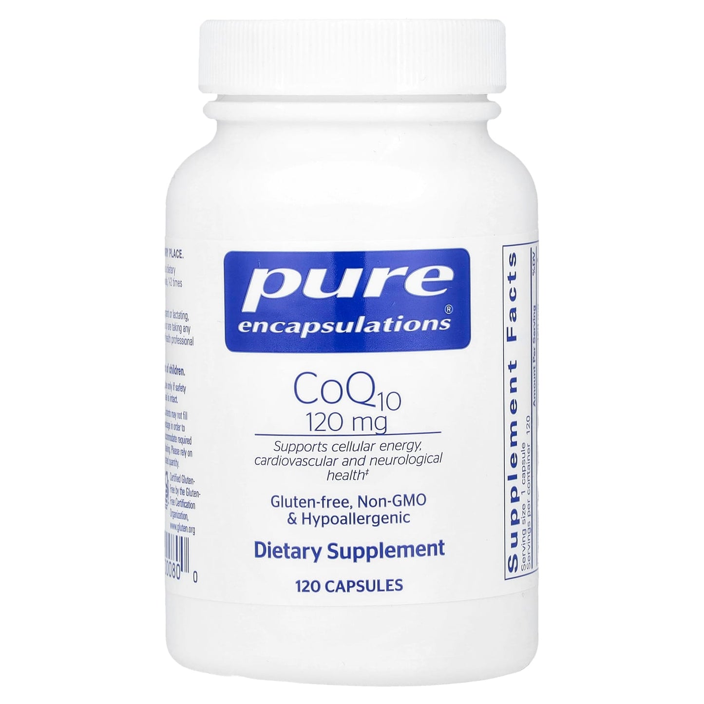 Pure Encapsulations, CoQ10, 120 mg, 120 Capsules - Image 1